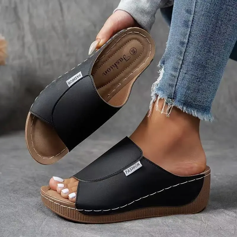 💥 50% off! 🎉🔥 2025 Women's leisure mules with wedge heel