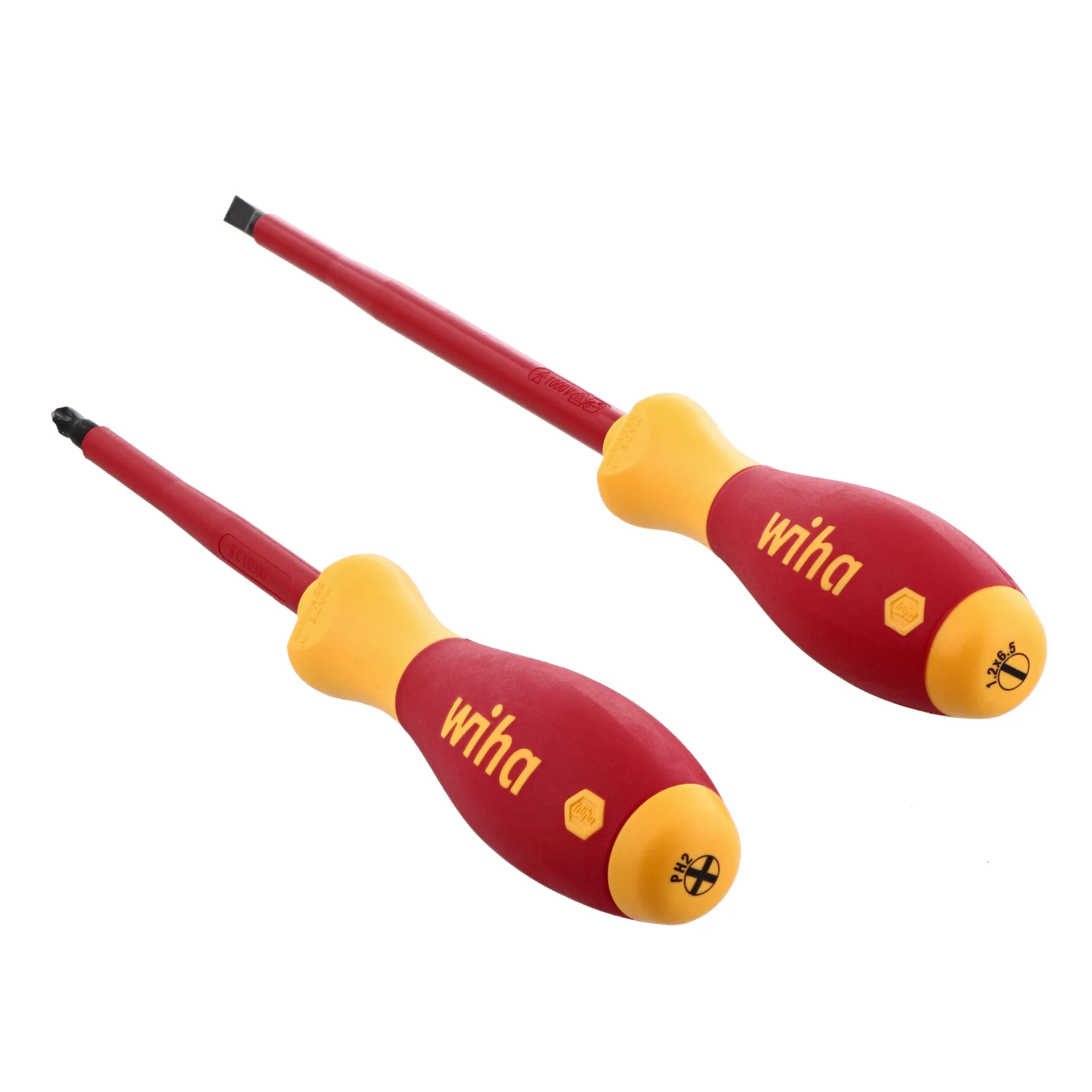 2 Piece Insulated SoftFinish Slotted and Phillips Screwdriver Set