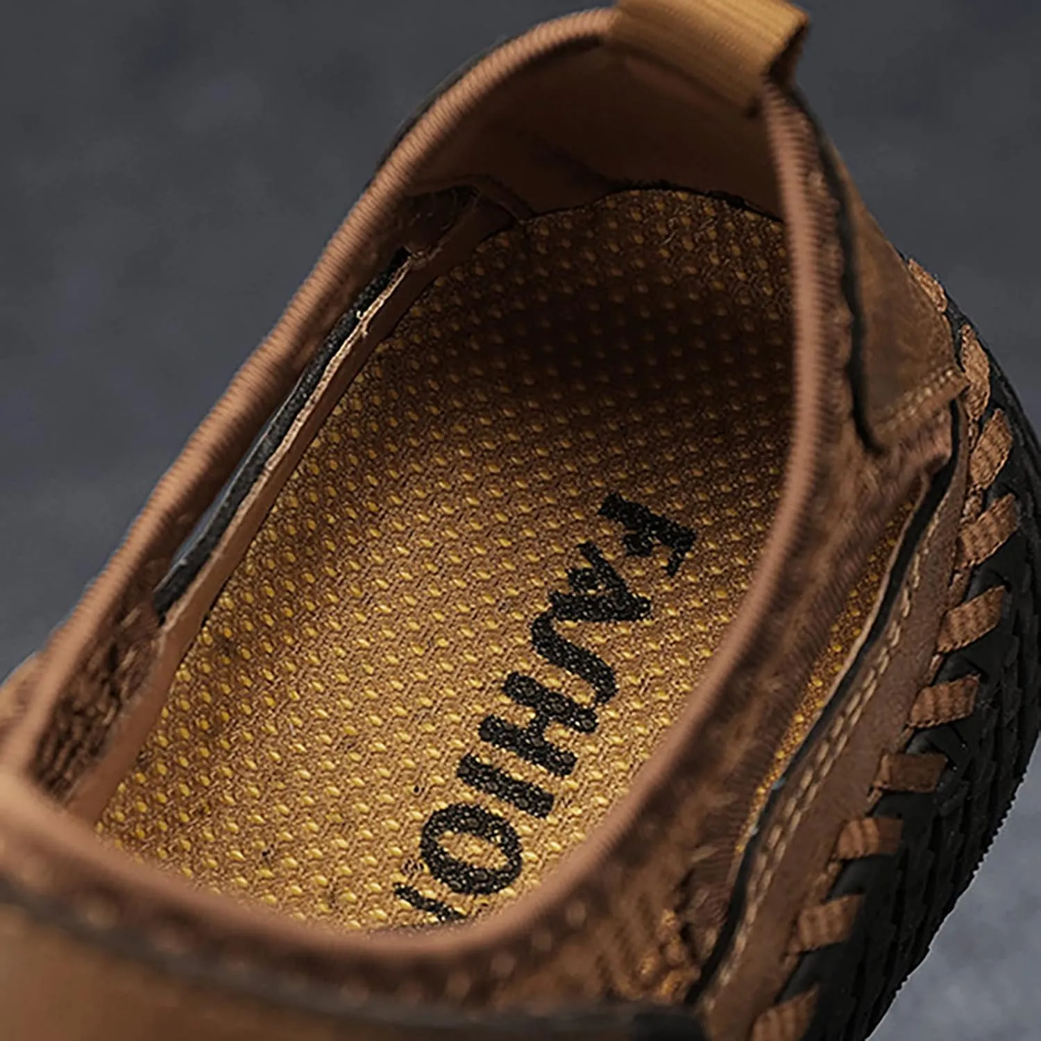 2025 Men's New Summer Breathable Versatile Trend Outdoor Handmade Beach Shoes Hollow Mens Athletic Slide Sandals