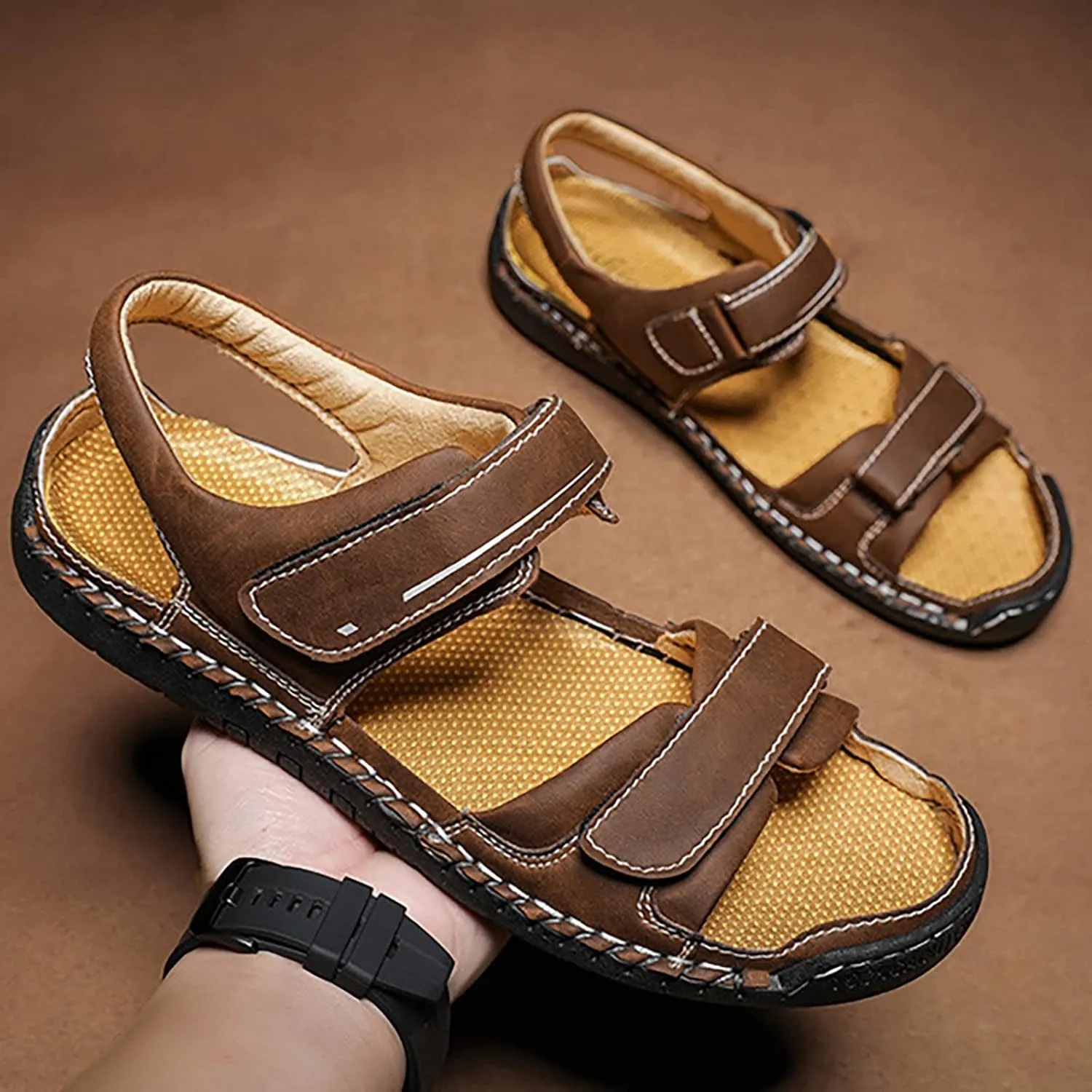 2025 New Summer Sandals Men's Breathable Daily Sports Beach Outdoor Shoes Hollow Out Shoes