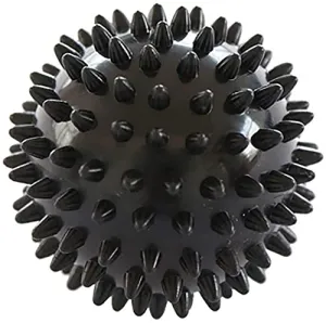 ALYV Massage Ball - Spiky for Deep Tissue Back Massage | Foot Massager | Plantar Fasciitis & All Over Body Deep Tissue Muscle Therapy - Your Compact Muscle Roller | Diameter: 8 cm (Black)