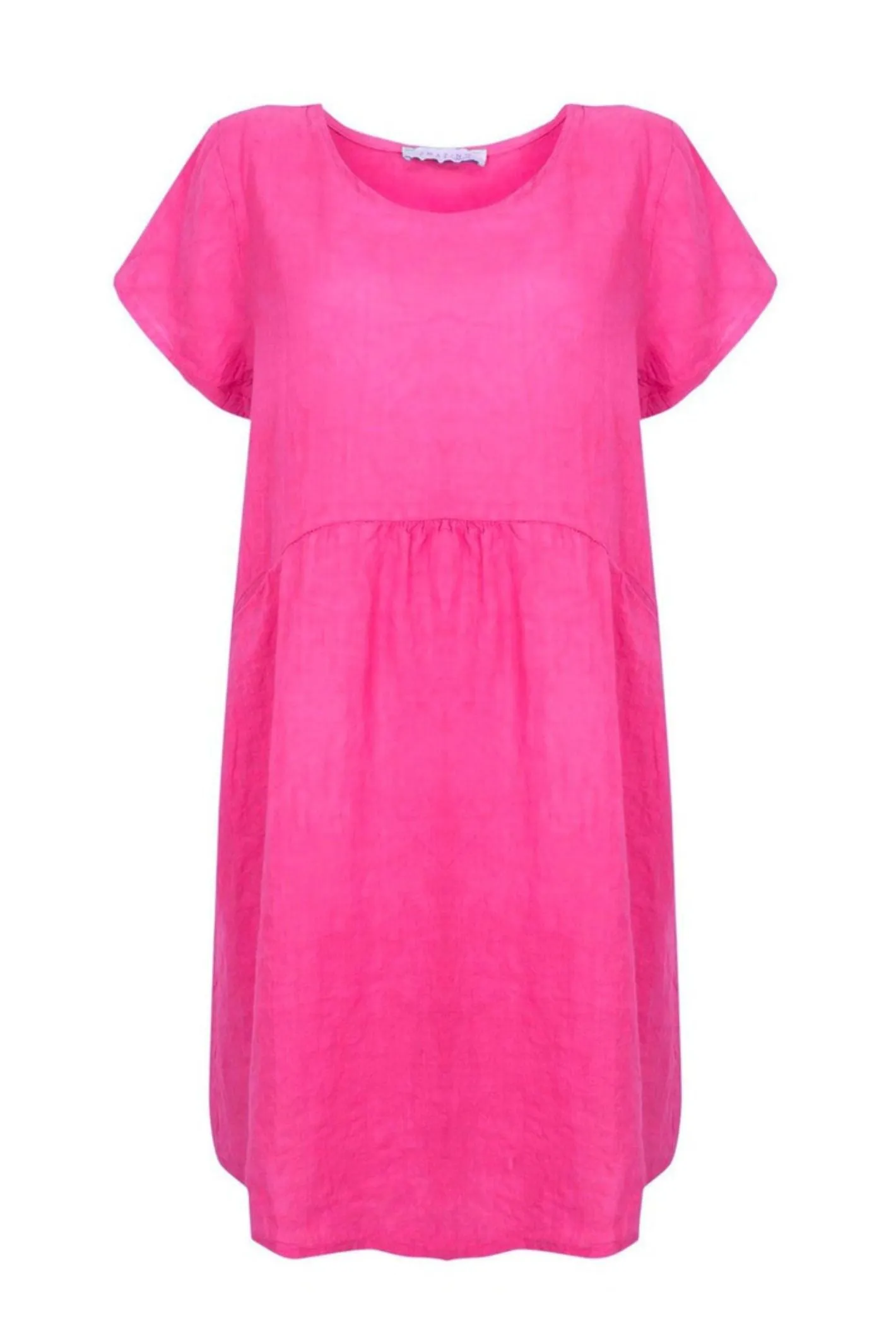 Amazing Woman Hot Pink Lexia Linen Dress