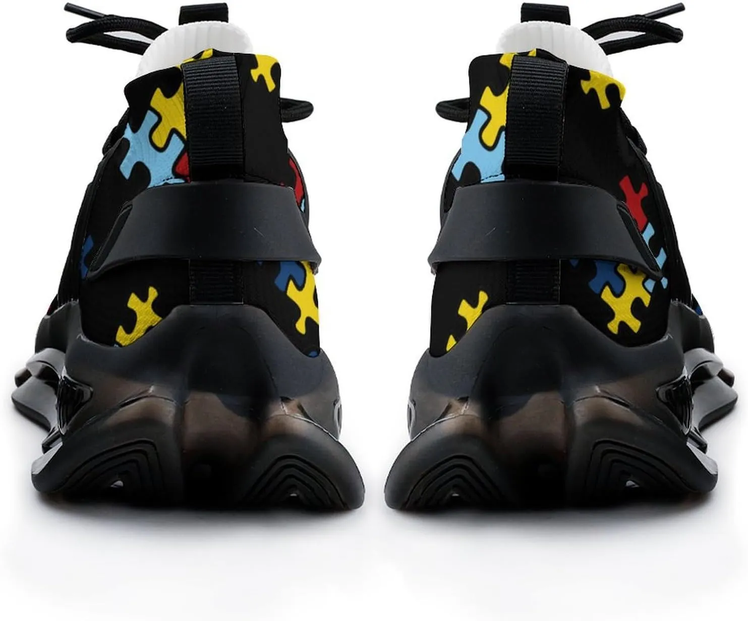 Autism Awareness Day Walking Shoes for Men Lightweight Tennis Fashion Elastic Sports Shoes Cushion Basketball Shoes
