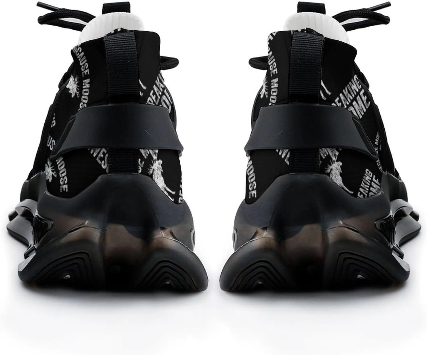 Because Moose are Freaking Awesome Walking Shoes for Men Lightweight Tennis Fashion Elastic Sports Shoes Cushion Basketball Shoes