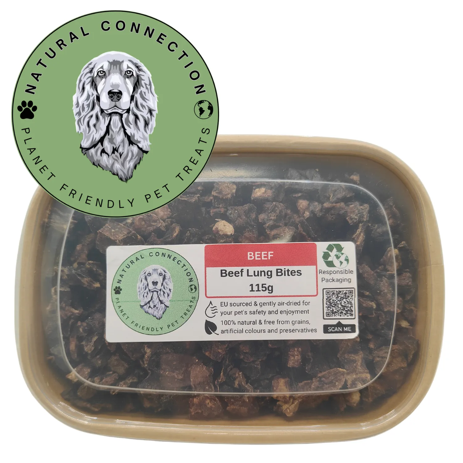 Beef Lung Bite Trainers | Meaty Bitesize Crunch Treats by Natural Connection