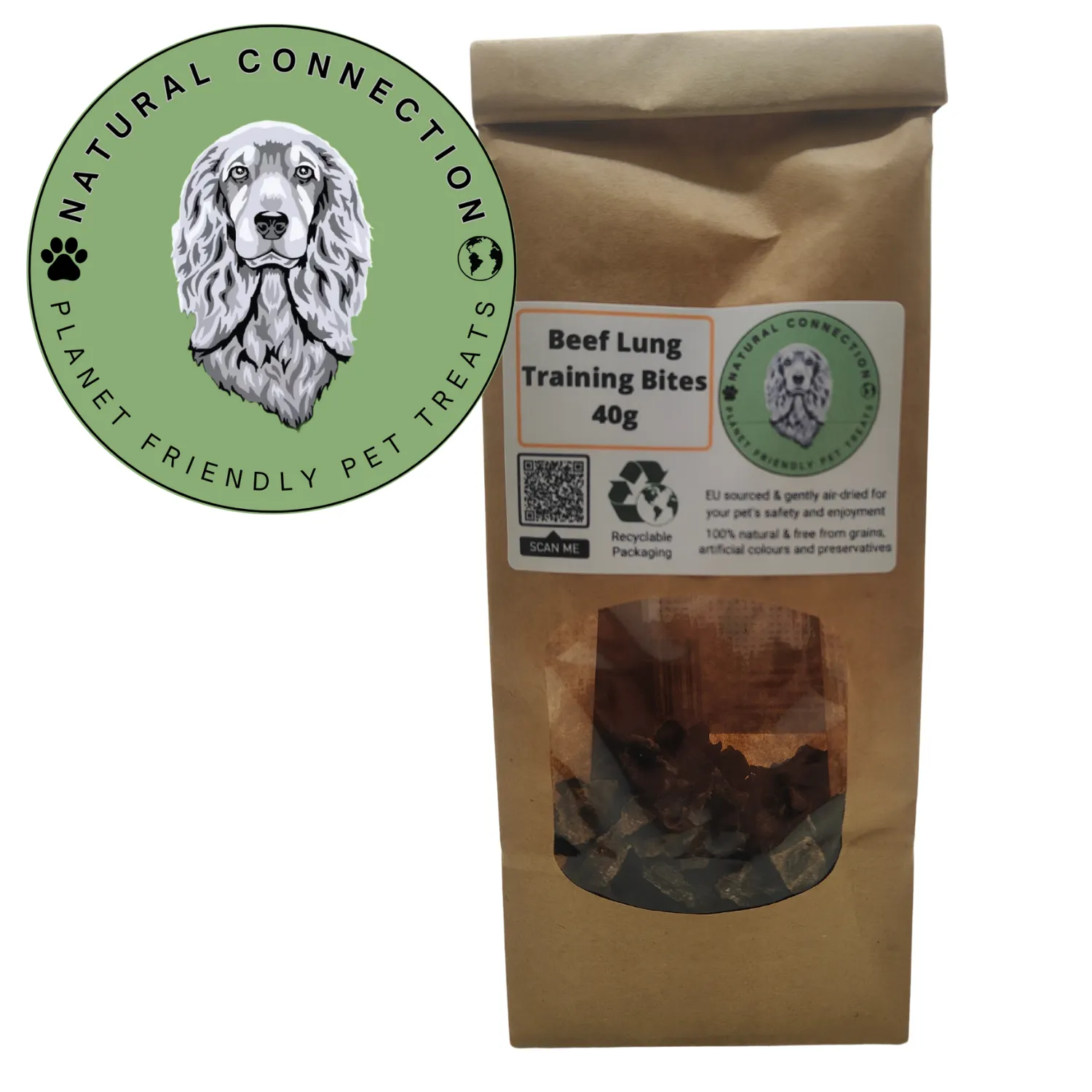 Beef Lung Bite Trainers | Meaty Bitesize Crunch Treats by Natural Connection
