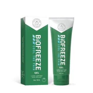 Biofreeze Pain Reliever Gel, 59ml Gel, Cooling Topical Analgesic for Muscle, Joint, Arthritis, & Back Pain, Relief for Sore Muscles, On the Go Use, Clinic & Home, Free of Ibuprofen 59 ml (Pack of 1) Pack of 1