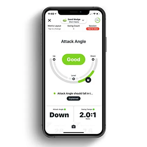Blast Motion Golf Swing Analyzer I Captures Putting, Full Swing, with NEW Short Game and Bunker Modes I Slo-Mo Video Capture I App Enabled, iOS and Android Compatible (900-00036)