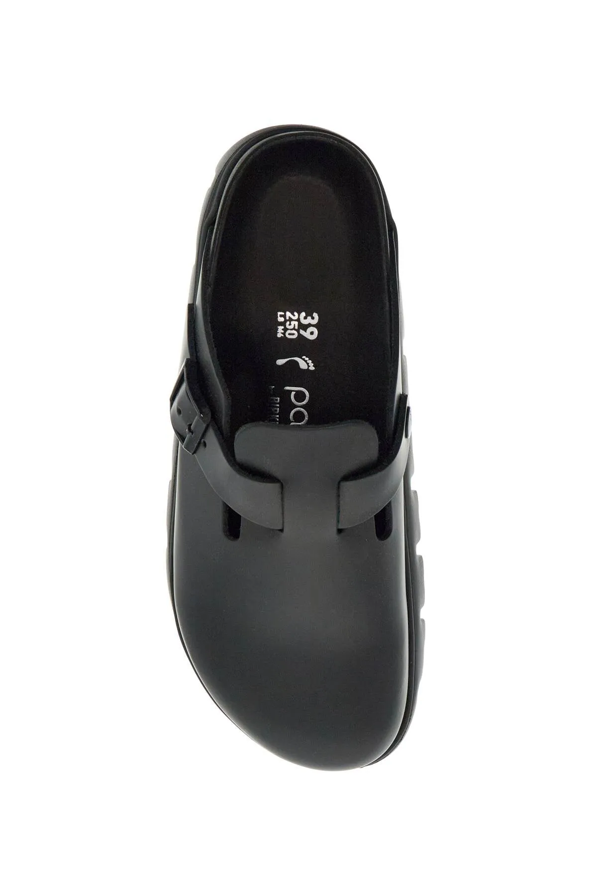 BOSTON CHUNKY SLIPPER IN BLACK NATURAL LEATHER WITH SERRATED SOLE