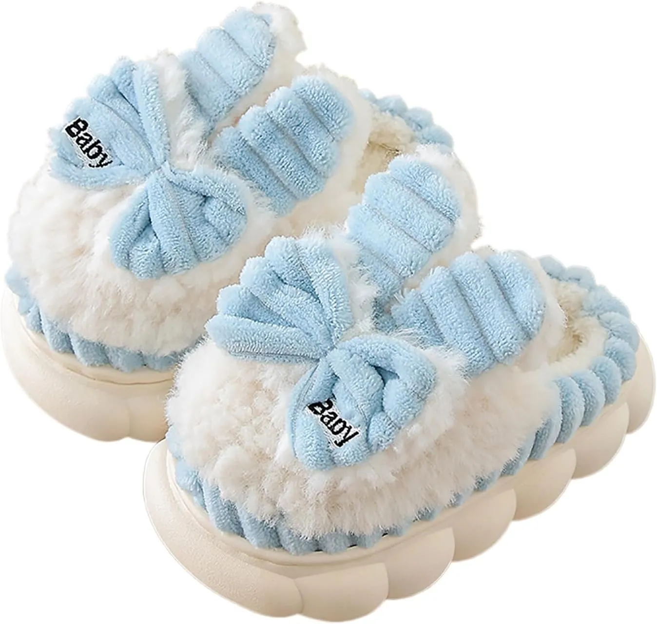 Boys Girls House Slippers Kids Warm Home Shoes Winter Warm Fur Lined Indoor House Home Shoes Kids House Slippers