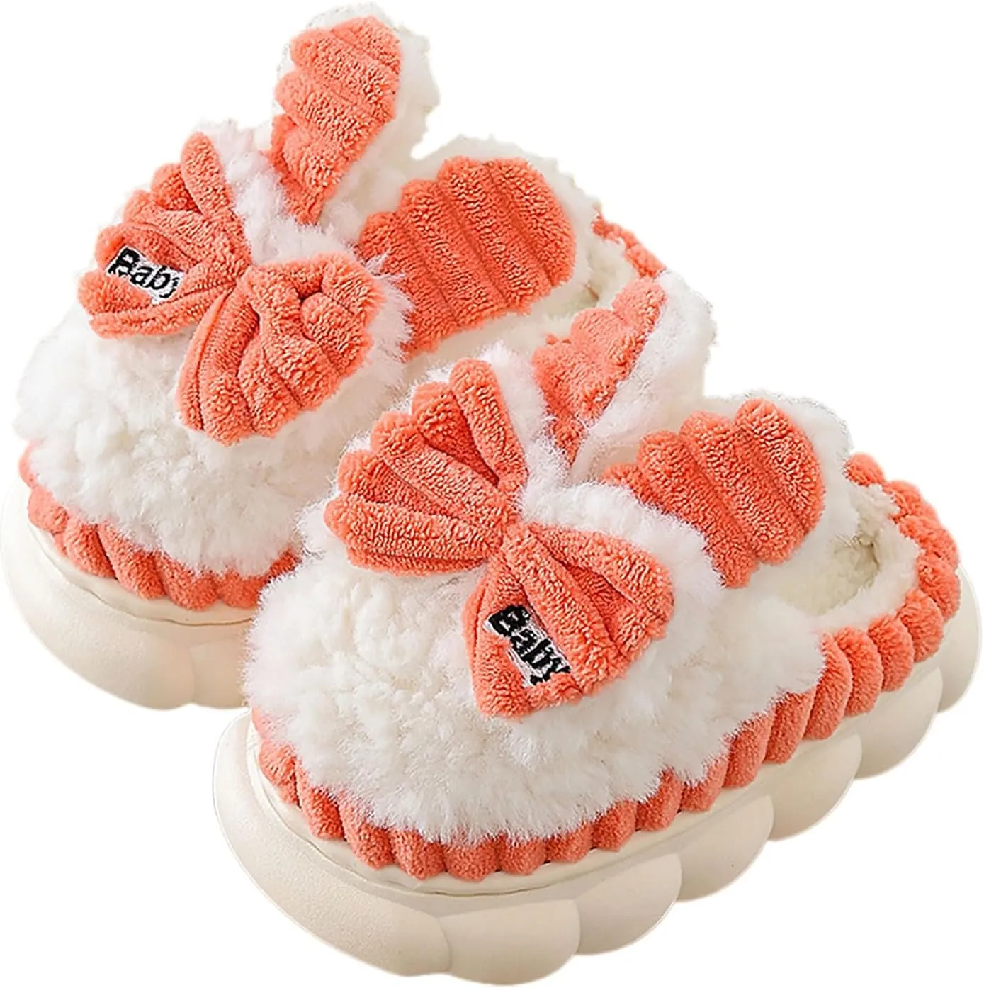 Boys Girls House Slippers Kids Warm Home Shoes Winter Warm Fur Lined Indoor House Home Shoes Kids House Slippers