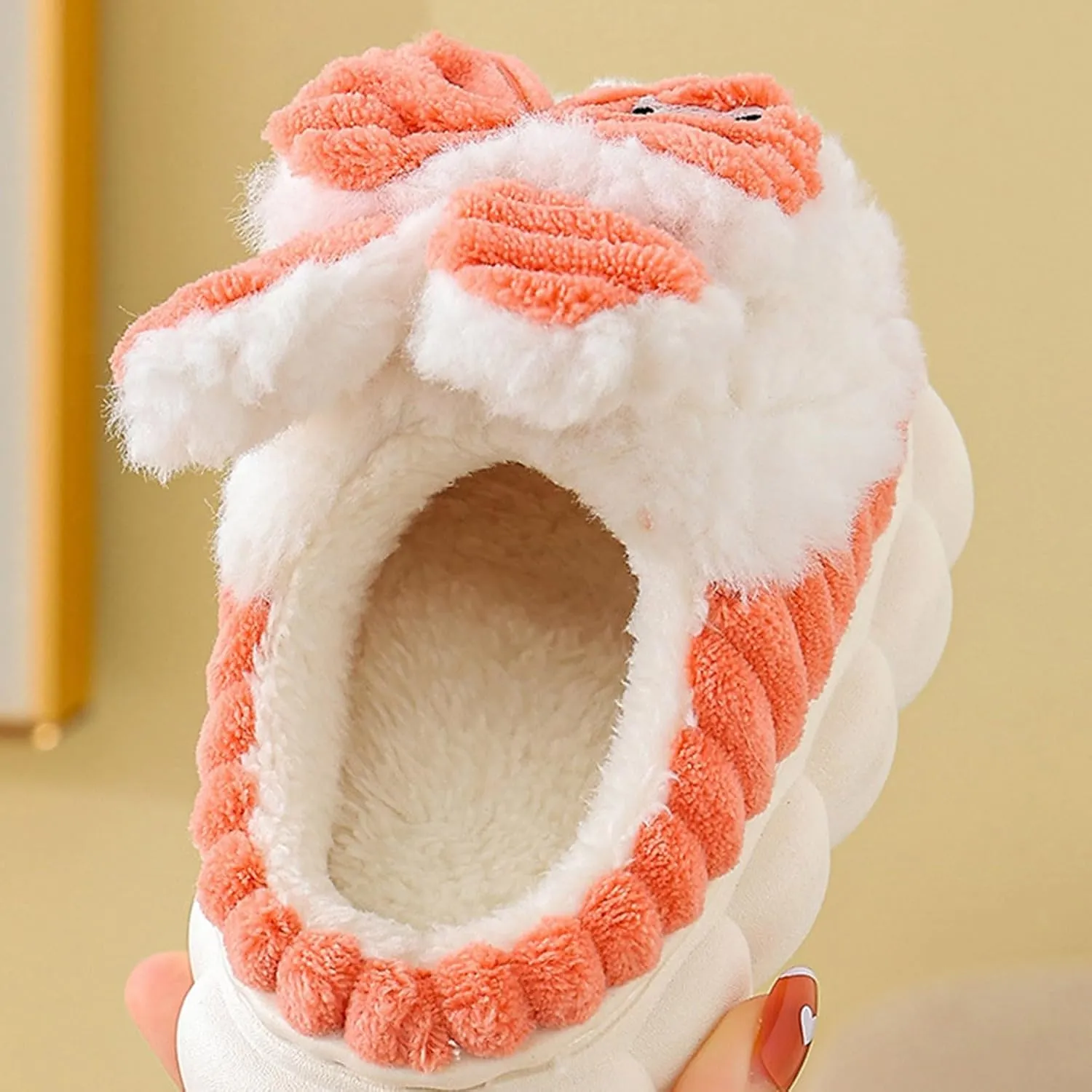 Boys Girls House Slippers Kids Warm Home Shoes Winter Warm Fur Lined Indoor House Home Shoes Kids House Slippers