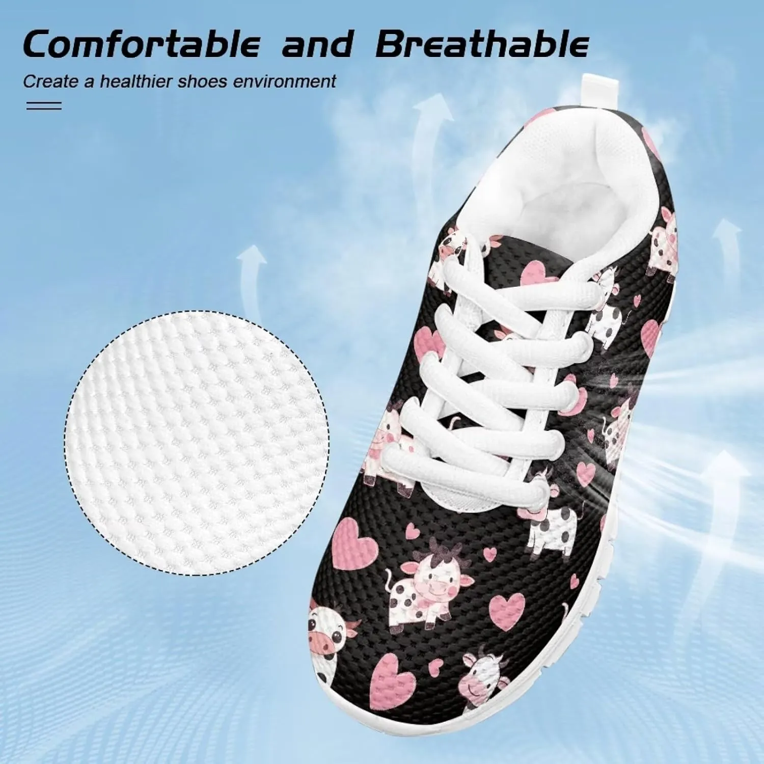 Boys Girls Sneakers Breathable Mesh Tennis Shoes Animal Sports Shoes Non Slip Comfortable Casual Walking Running Shoes US 11-5