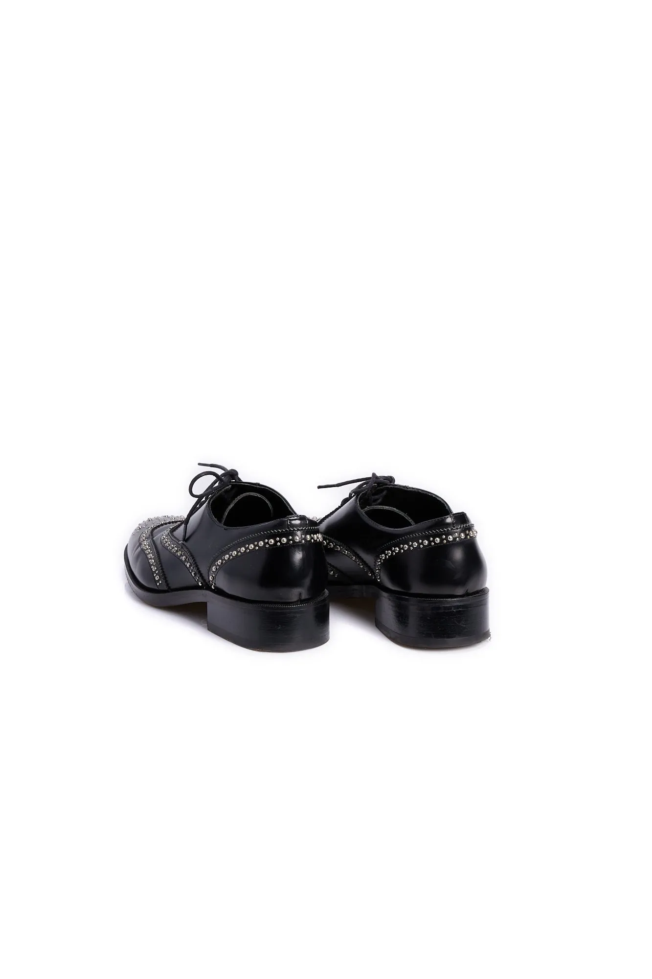 Brogues cuir noir clous