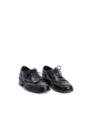Brogues cuir noir clous