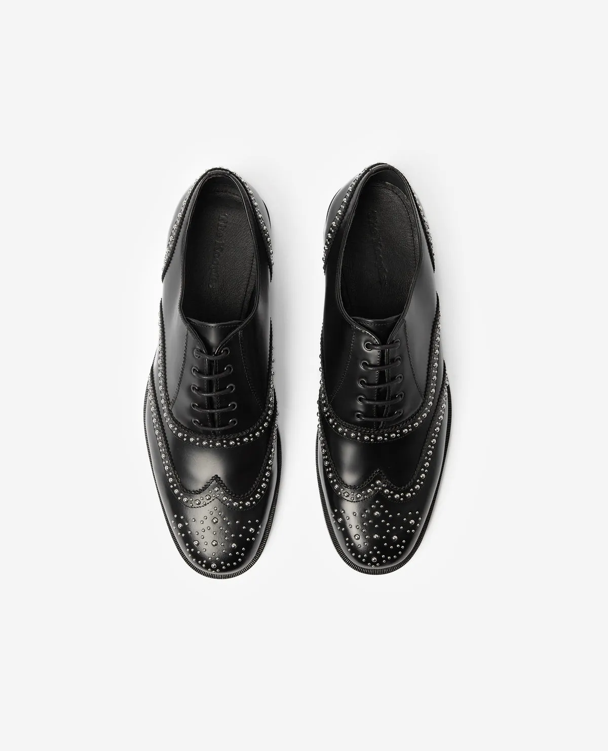 Brogues cuir noir clous