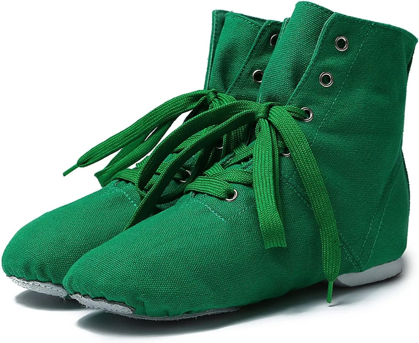 Canvas Lace up Practice Jazz Dance Boots Fashion Split Sole Ballet Dancing Sneakers for Adult Men Women Kid