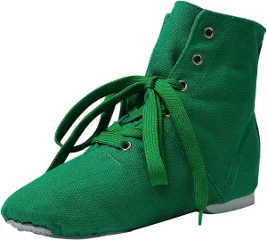 Canvas Lace up Practice Jazz Dance Boots Fashion Split Sole Ballet Dancing Sneakers for Adult Men Women Kid