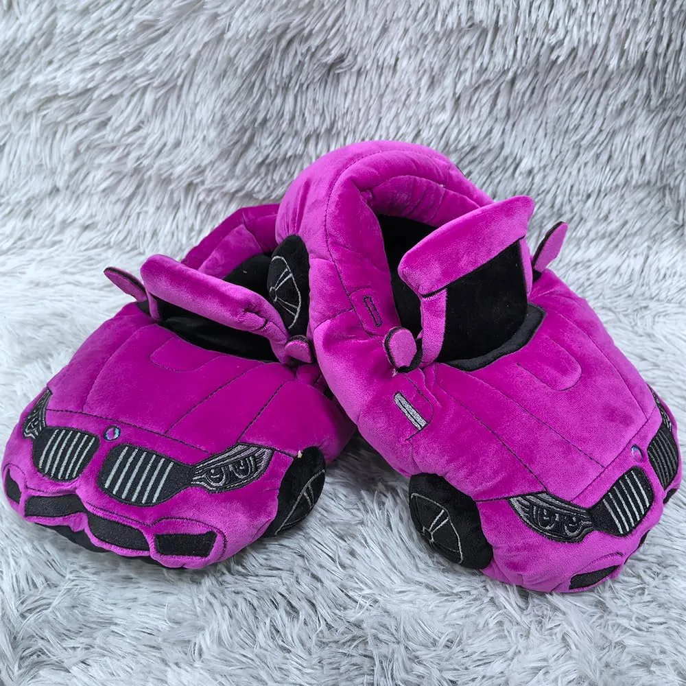 Car Shape Plush Slippers