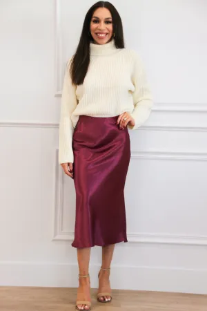 Chic Focus Turtleneck Sweater: Cream