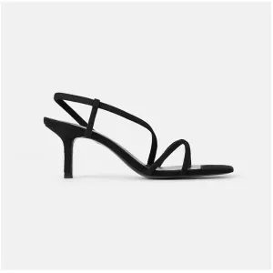 Chicvane Slip On Open Toe Stiletto Heels  Sandals Rome Shoes