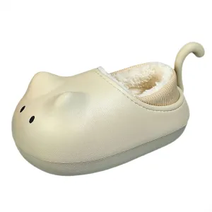Children Warm Cotton Home Shoes Kids Indoor Slippers Cute Animal Plush Indoor Outdoor House Shoes Winter House Shoes
