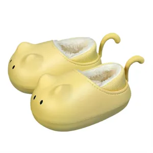 Children Warm Cotton Home Shoes Kids Indoor Slippers Cute Animal Plush Indoor Outdoor House Shoes Winter House Shoes