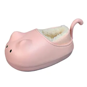 Children Warm Cotton Home Shoes Kids Indoor Slippers Cute Animal Plush Indoor Outdoor House Shoes Winter House Shoes