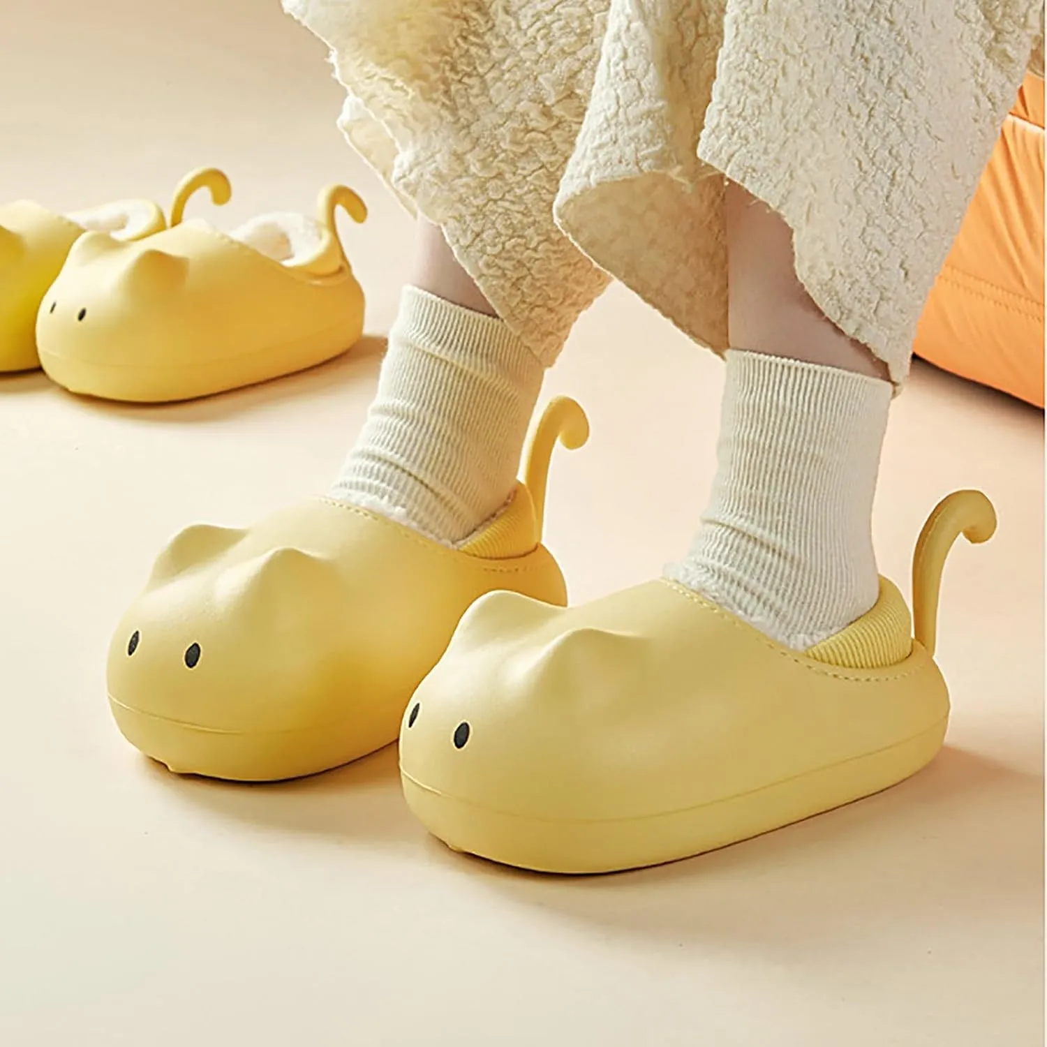 Children Warm Cotton Home Shoes Kids Indoor Slippers Cute Animal Plush Indoor Outdoor House Shoes Winter House Shoes