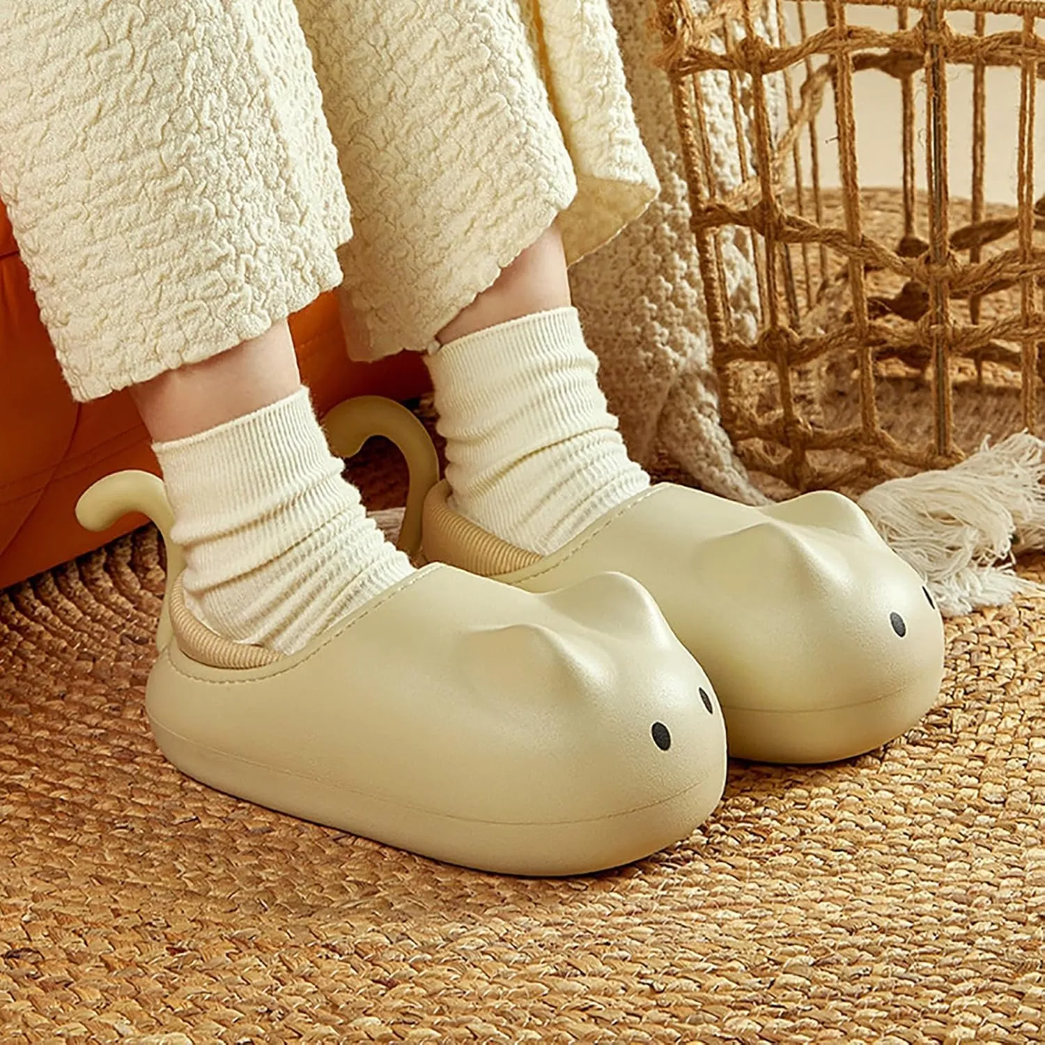 Children Warm Cotton Home Shoes Kids Indoor Slippers Cute Animal Plush Indoor Outdoor House Shoes Winter House Shoes