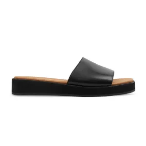 Clovis - Men's Black Calf Leather Slipper