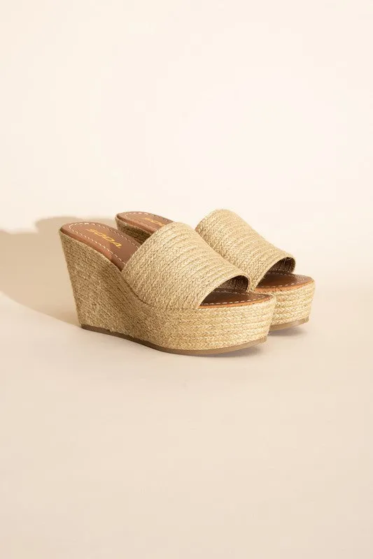 Cocoa Beach Bounty-S Wedge Platform Heels - BP