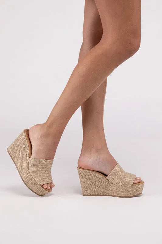 Cocoa Beach Bounty-S Wedge Platform Heels - BP