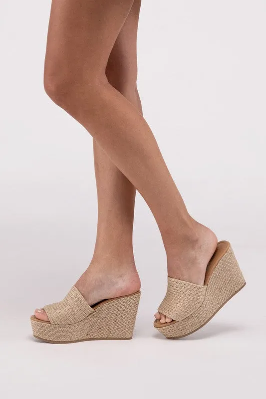 Cocoa Beach Bounty-S Wedge Platform Heels - BP