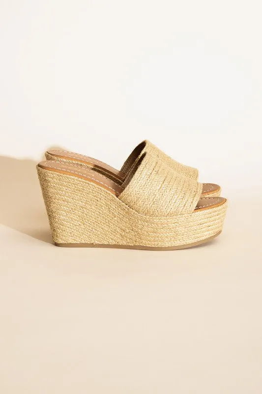 Cocoa Beach Bounty-S Wedge Platform Heels - BP