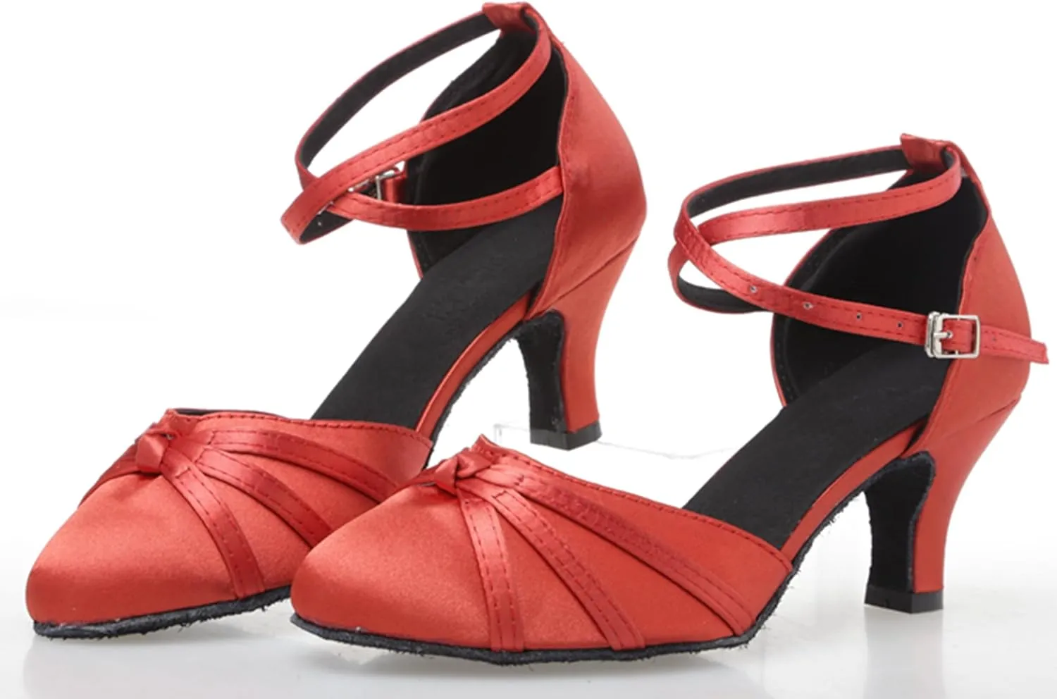 Dance Shoes for Women Closed Toe Latin Salsa Heels Wedding Party Pumps X2003