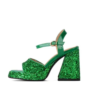 Dark Green Platform Heels