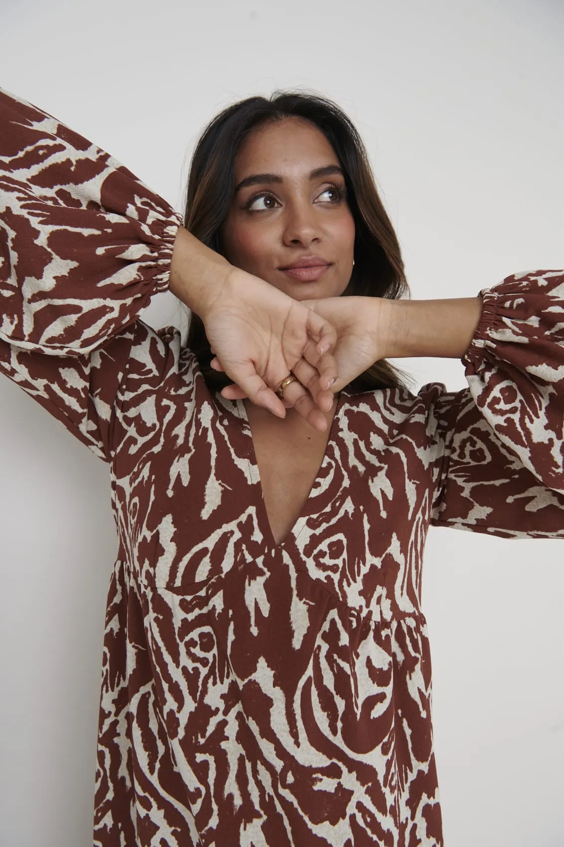 Dotty Day Dress - Zebra Abstract