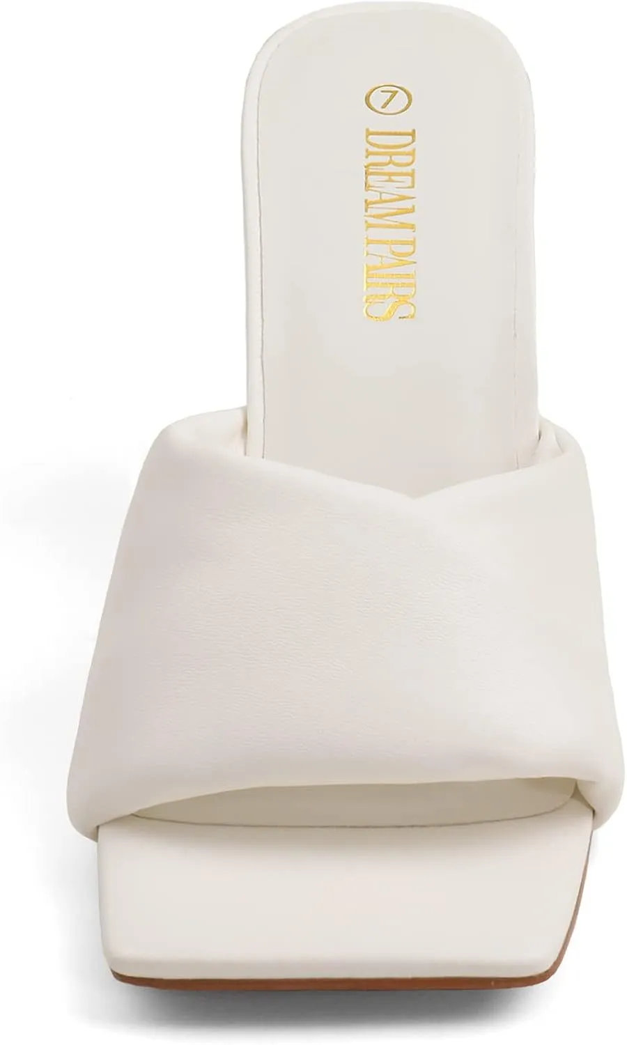 DREAM PAIRS Womens High Stilettos Heels Mules Open Square Toe Slip On Comfort Sexy Dress Pumps Sandals Evening Party Prom Dance Shoes