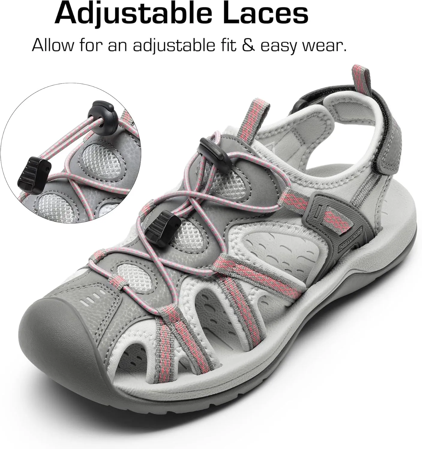 DREAM PAIRS Women's Hiking Sandals Adventurous Summer Sports Shoes Outdoor