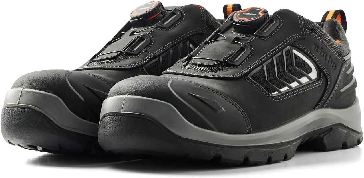 Elite Safety Shoe 2251  Durable Full-Grain Leather, Composite Toe, Puncture Resistant, Slip Resistant, Quick Lace System & Electrical Hazard Protection, 8.5 Black