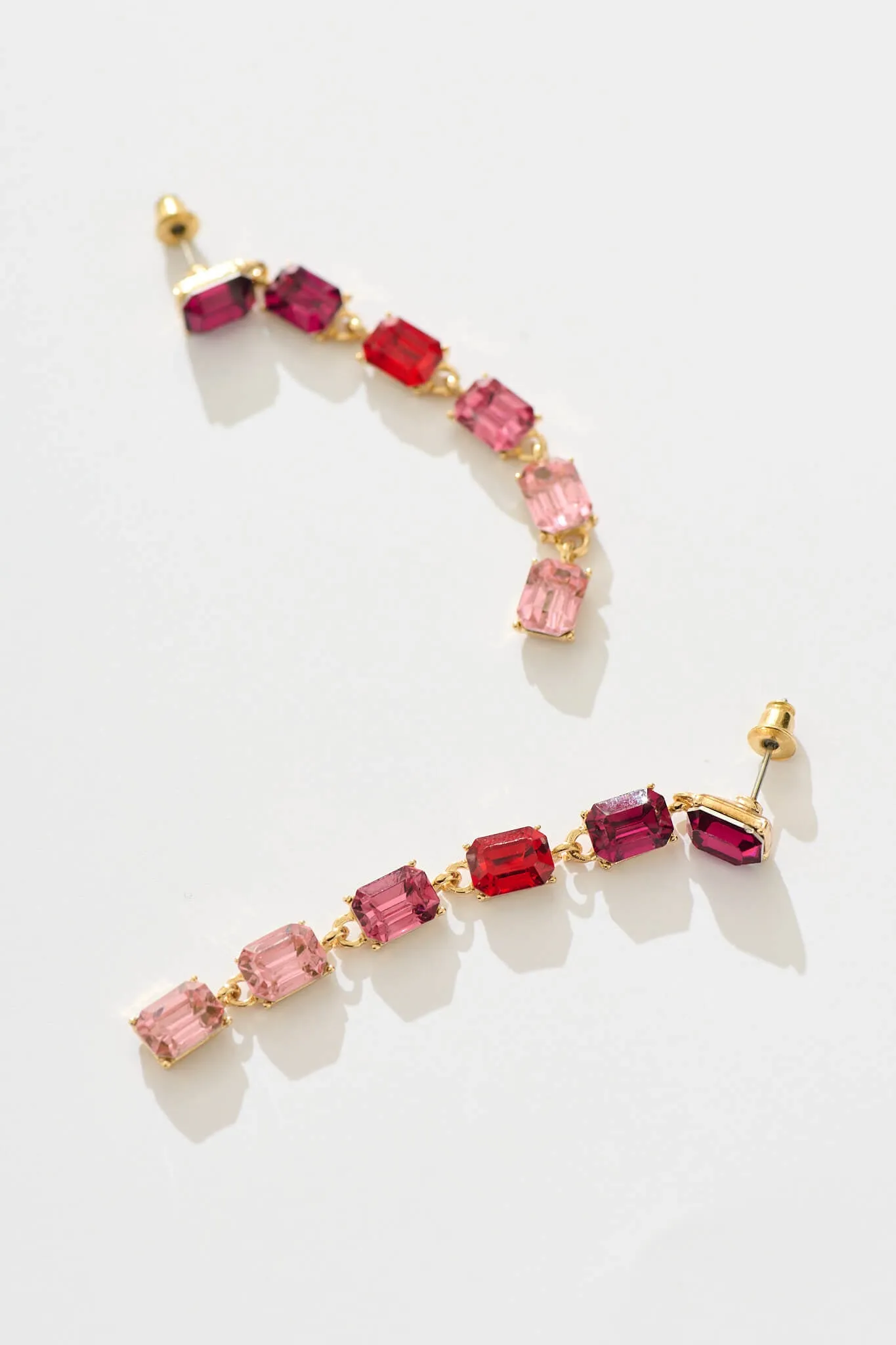 Emilianna Drop Earrings in Multi Pink
