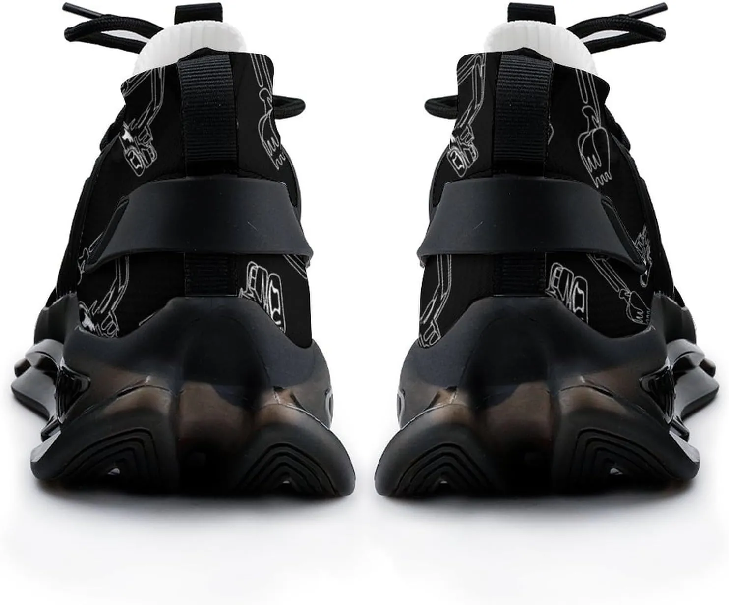 Excavator Operator Walking Shoes for Men Lightweight Tennis Fashion Elastic Sports Shoes Cushion Basketball Shoes