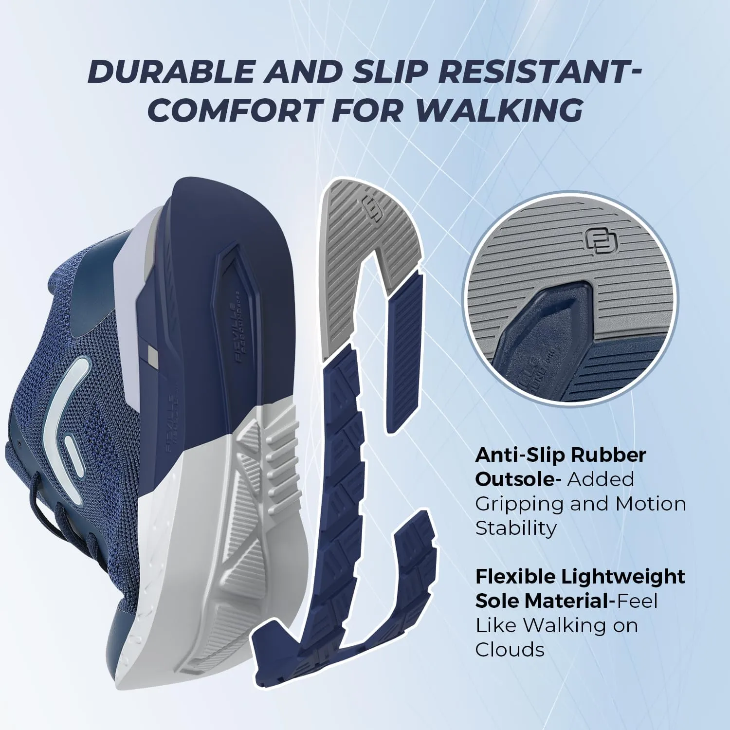 FitVille Men's Walking Shoes Wide Width, Wide Sneakers with Arch Support Orthopedic Shoes for Plantar Fasciitis Flat Feet Heel Pain Relief - Rebound Core V5