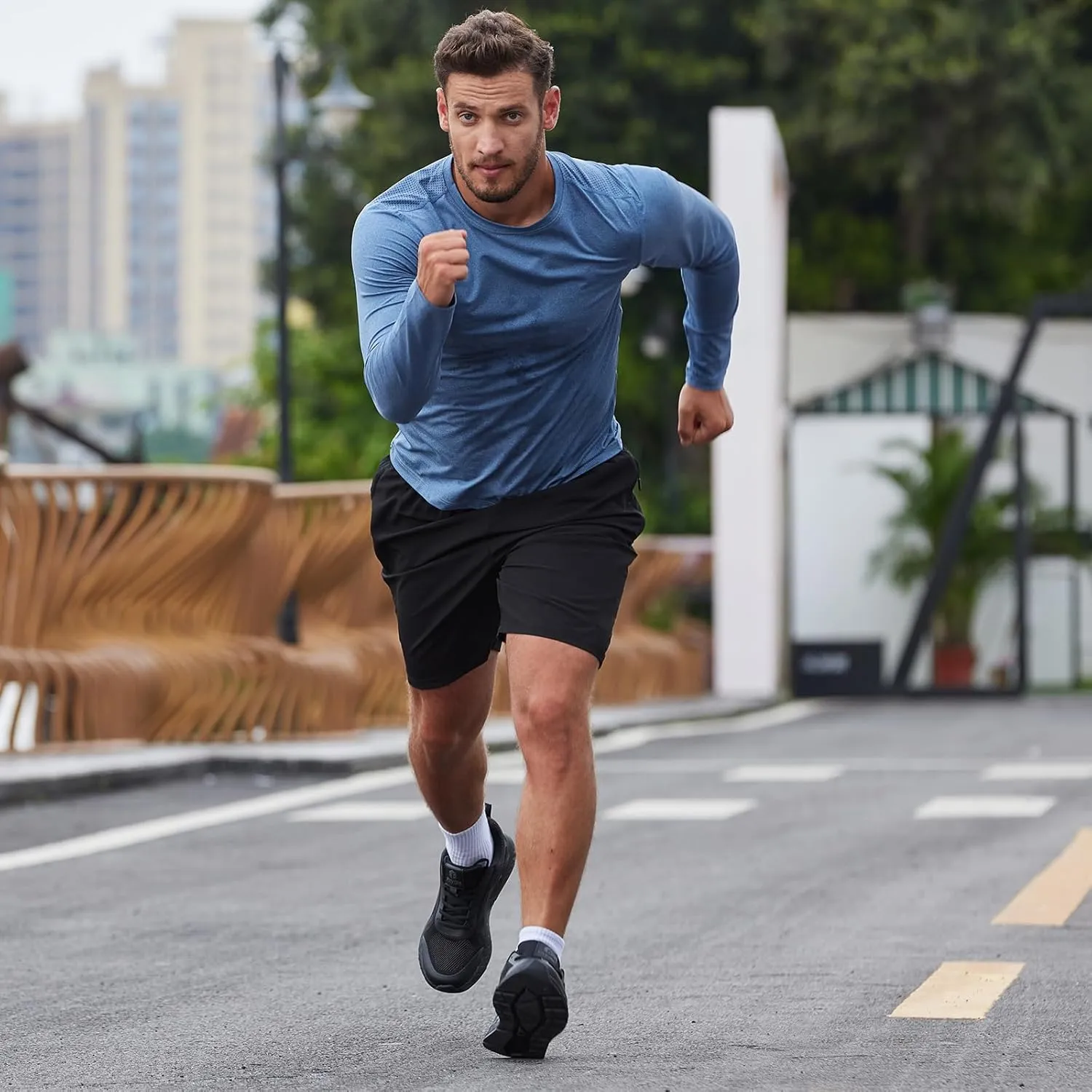 FitVille Men's Walking Shoes Wide Width, Wide Sneakers with Arch Support Orthopedic Shoes for Plantar Fasciitis Flat Feet Heel Pain Relief - Rebound Core V5