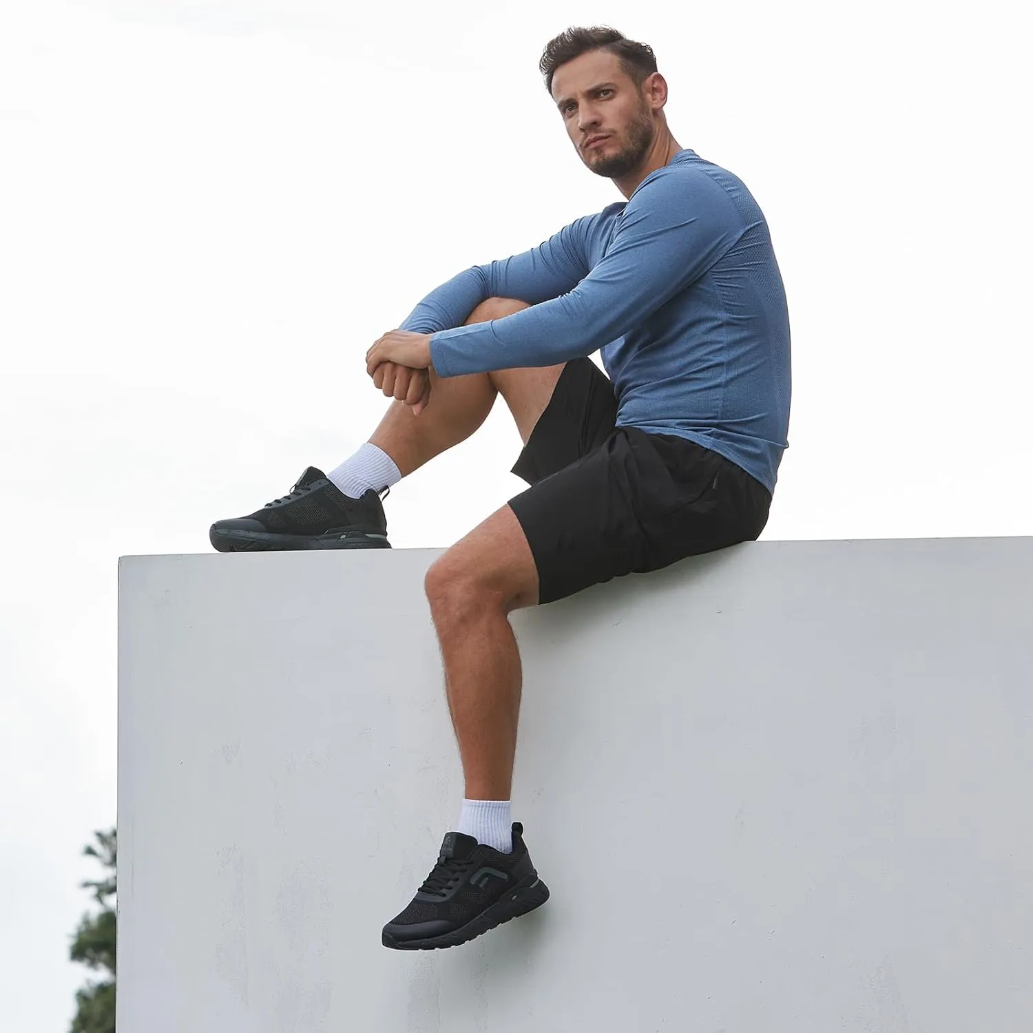 FitVille Men's Walking Shoes Wide Width, Wide Sneakers with Arch Support Orthopedic Shoes for Plantar Fasciitis Flat Feet Heel Pain Relief - Rebound Core V5