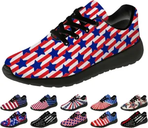 Flag Shoes for Women Men Running Shoes Lightweight Tennis Sneakers Patriotic Shoes Gifts