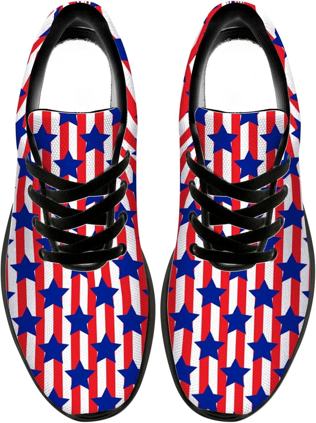 Flag Shoes for Women Men Running Shoes Lightweight Tennis Sneakers Patriotic Shoes Gifts