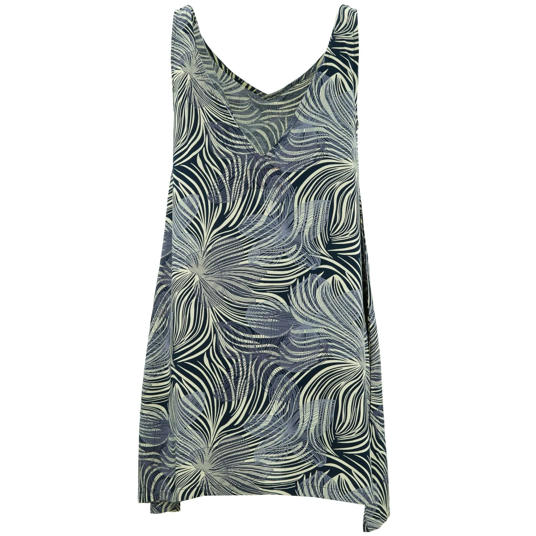 Floaty Asymmetrical Summer Dress  - Efflorescent Zebra