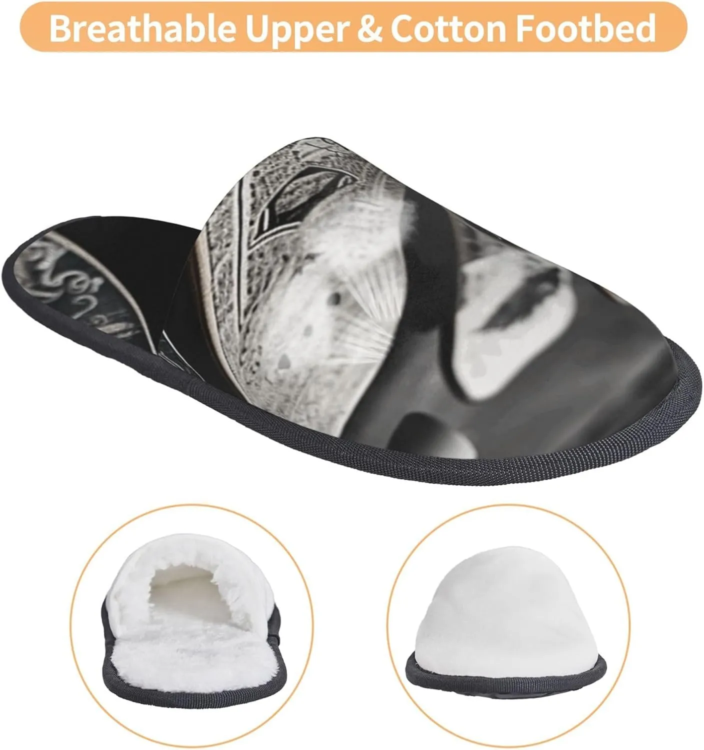 Fuzzy Slippers for Men Women Non-slip House Slippers Skate boards_79046072 Furry Slipper House Shoes for Indoor Outdoor